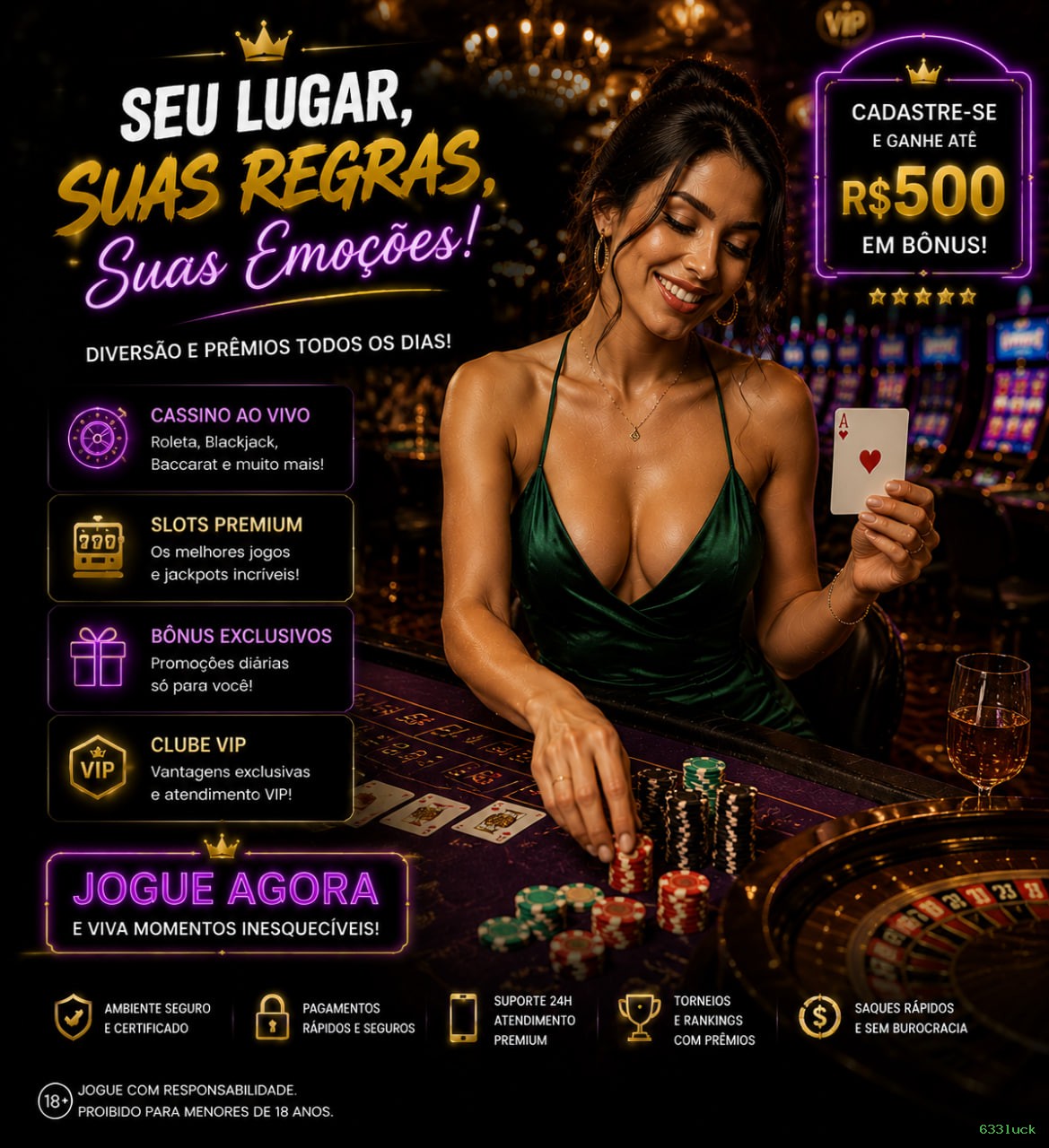 Cassino ao vivo 633luck dealers